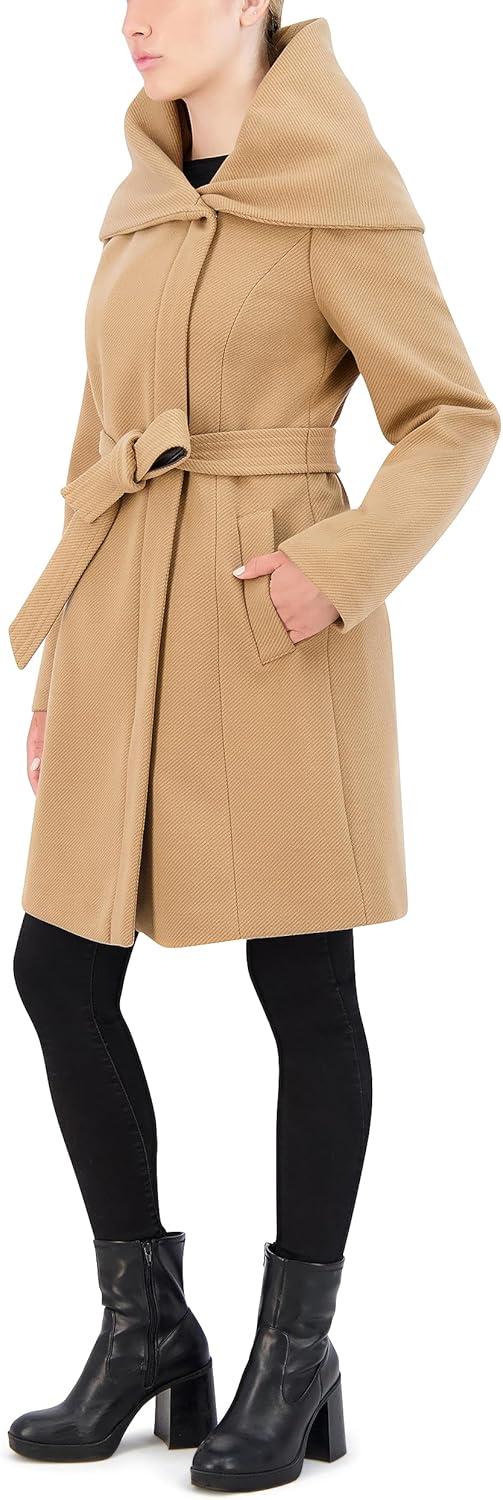 imageCole Haan Womens Asymmetric Belted CoatBeige