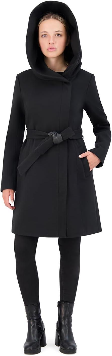 imageCole Haan Womens Asymmetric Belted CoatBlack