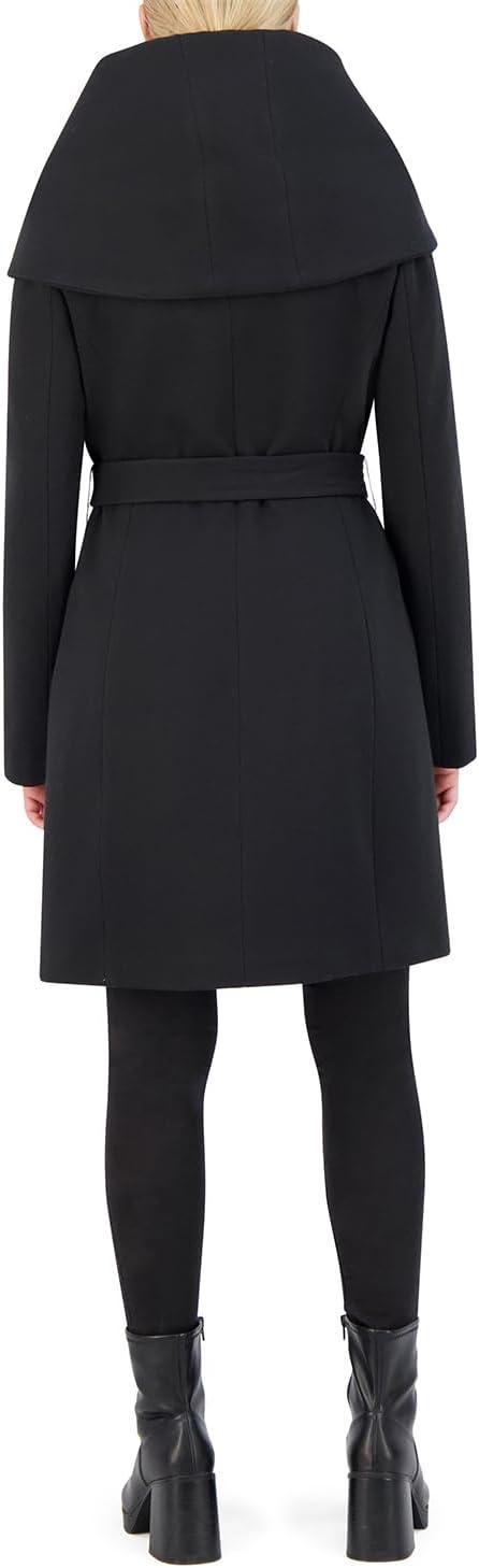 imageCole Haan Womens Asymmetric Belted CoatBlack