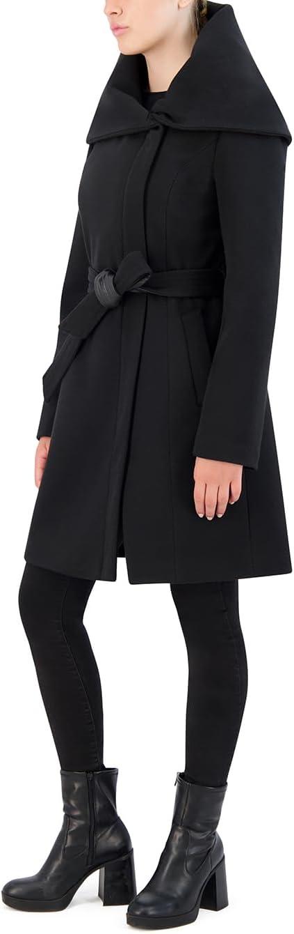imageCole Haan Womens Asymmetric Belted CoatBlack