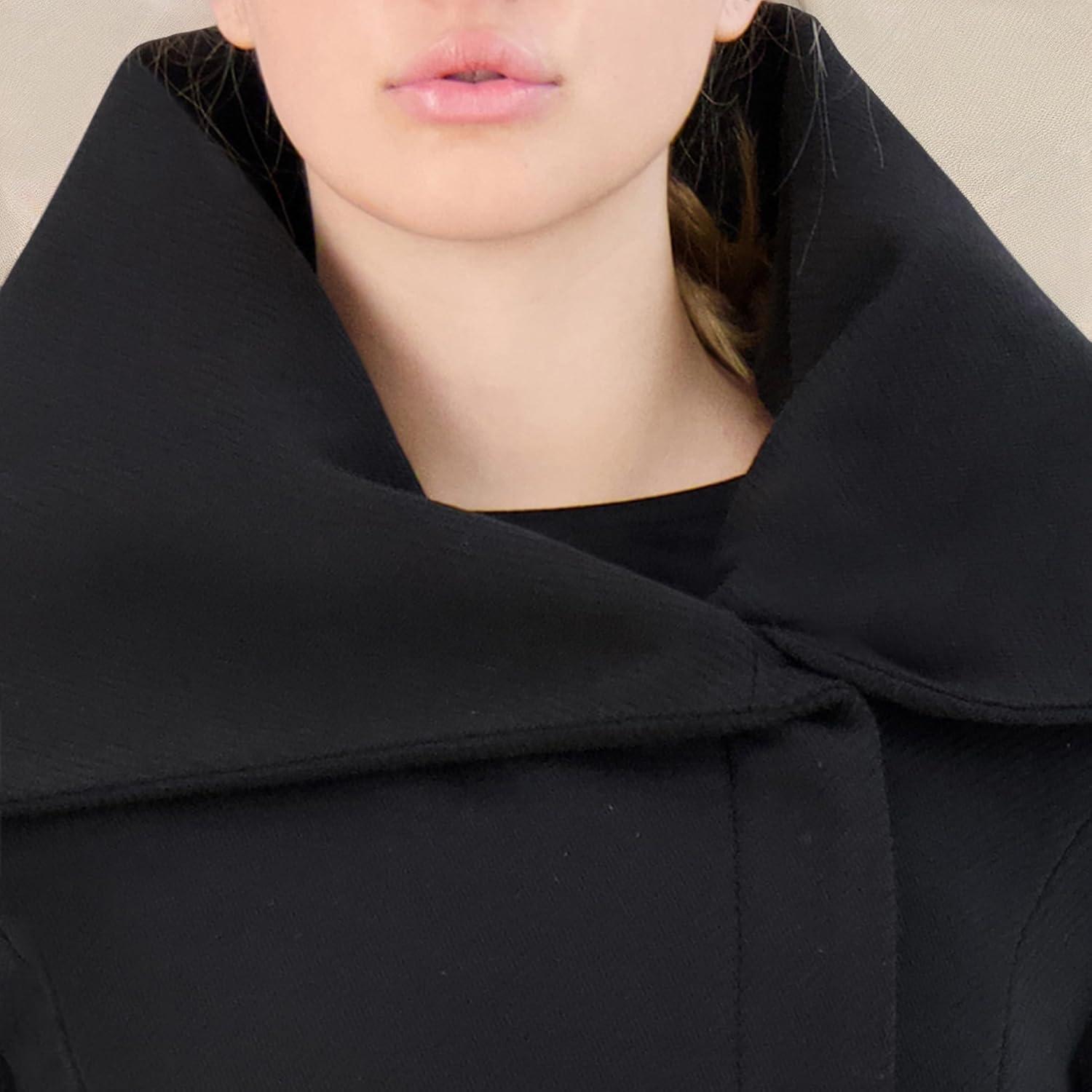 imageCole Haan Womens Asymmetric Belted CoatBlack