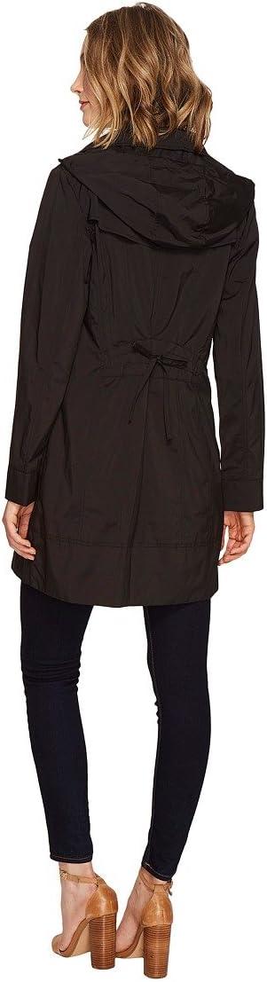 imageCole Haan Womens Back Bow Packable Hooded Rain JacketBlack