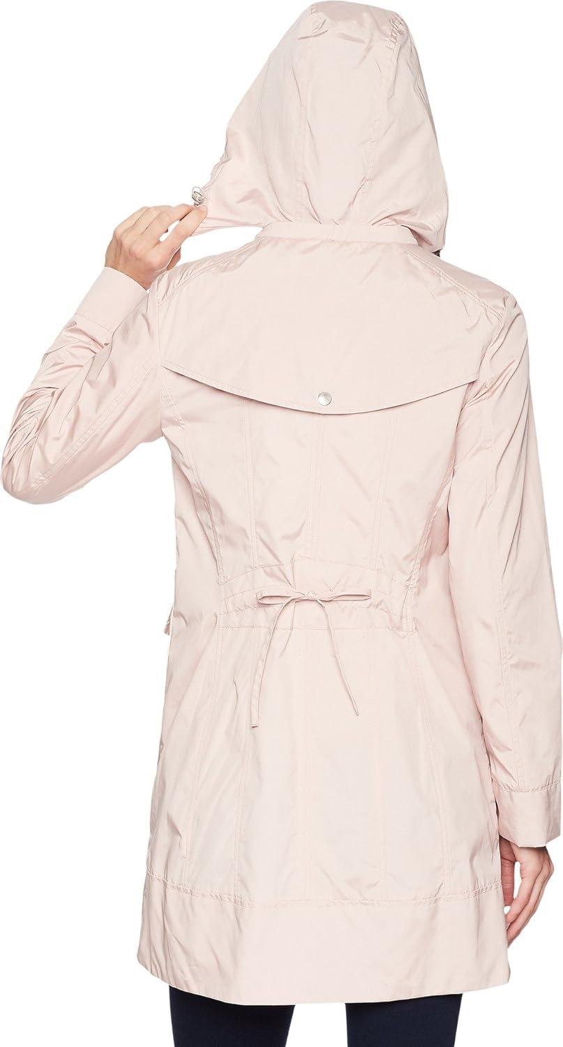 imageCole Haan Womens Back Bow Packable Hooded Rain JacketCanyon Rose