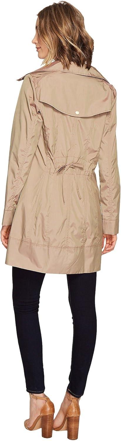 imageCole Haan Womens Back Bow Packable Hooded Rain JacketChampagne