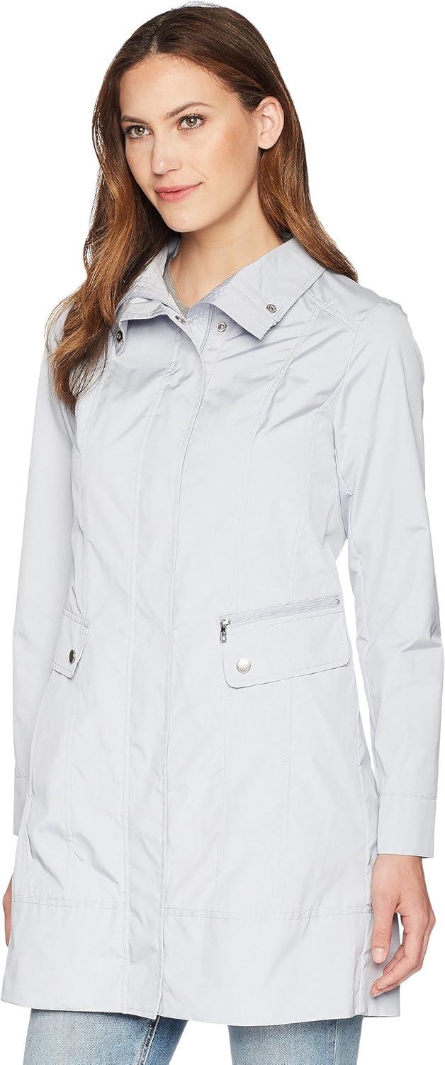 imageCole Haan Womens Back Bow Packable Hooded Rain JacketMist