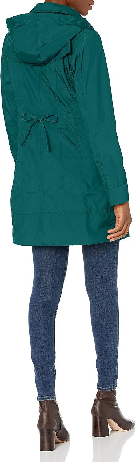 imageCole Haan Womens Back Bow Packable Hooded Rain JacketPine
