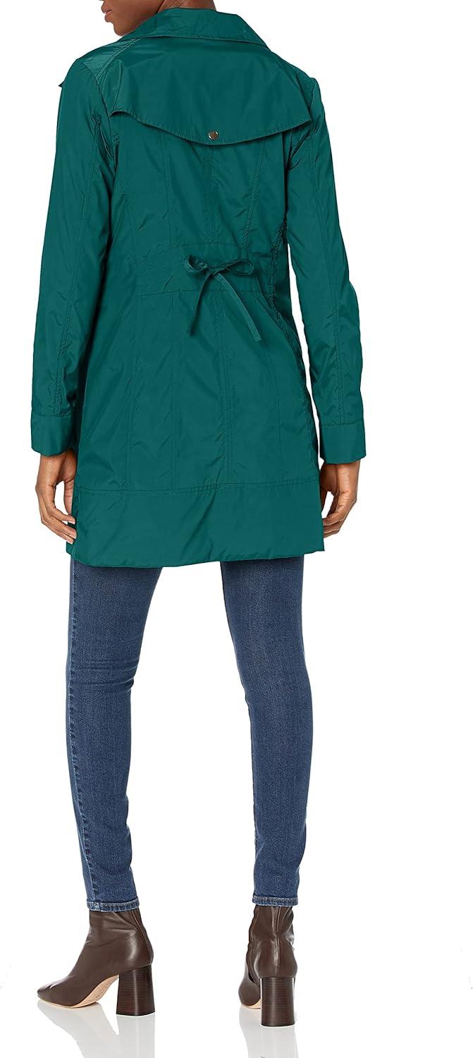 imageCole Haan Womens Back Bow Packable Hooded Rain JacketPine