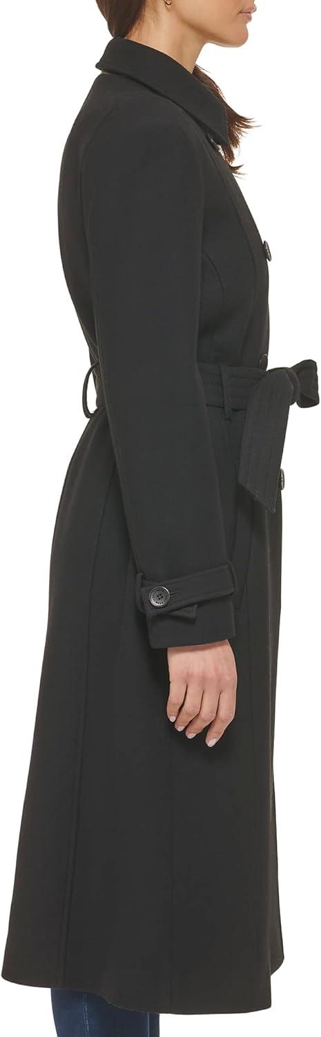 imageCole Haan Womens Flared Trench Slick Wool Coat Black 10