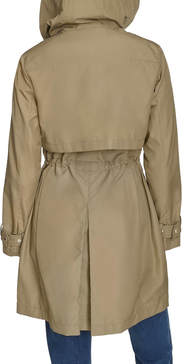 imageCole Haan Womens Travel Packable Casual Trench Style Parka JacketSage