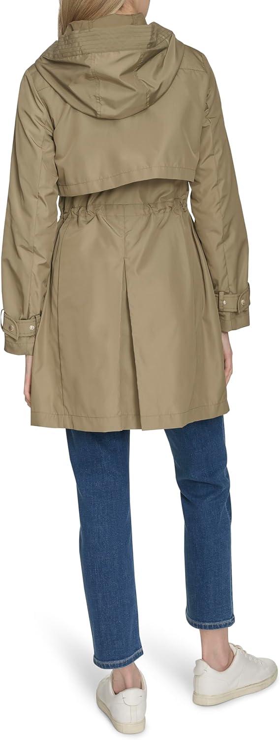 imageCole Haan Womens Travel Packable Casual Trench Style Parka JacketSage