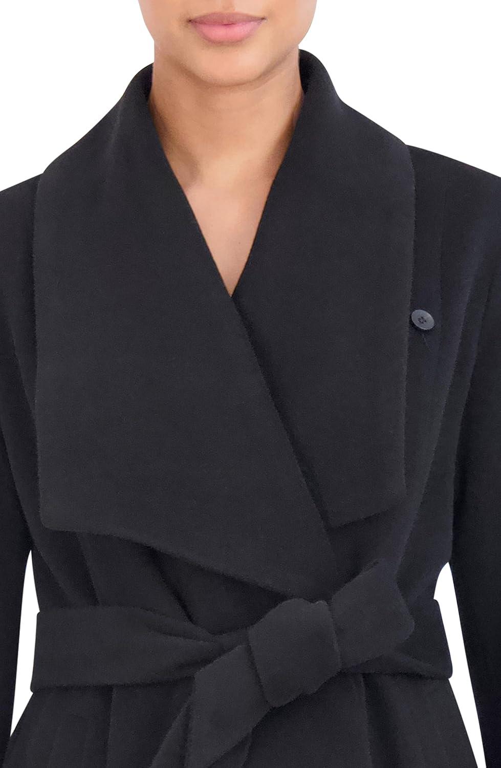 imageCole Haan womens Alpaca Wrap CoatBlack