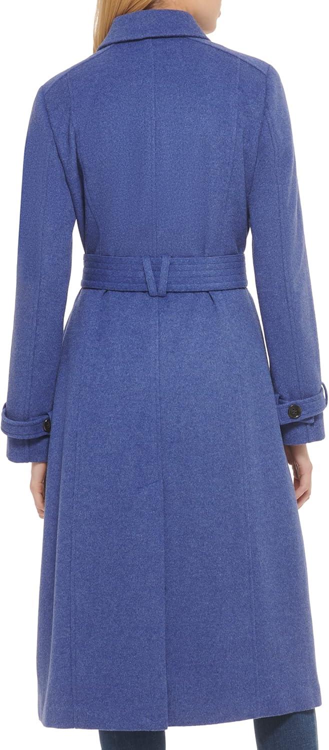 imageCole Haan womens Flared Trench Slick Wool CoatDenim