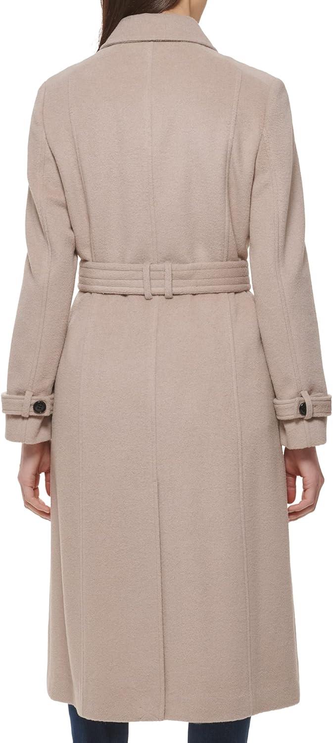 imageCole Haan womens Flared Trench Slick Wool CoatStone