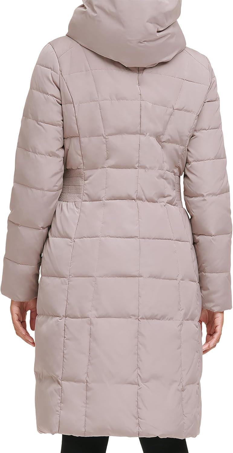 imageCole Haan womens Long Quilted Puffer Coat Down JacketCashew Grey