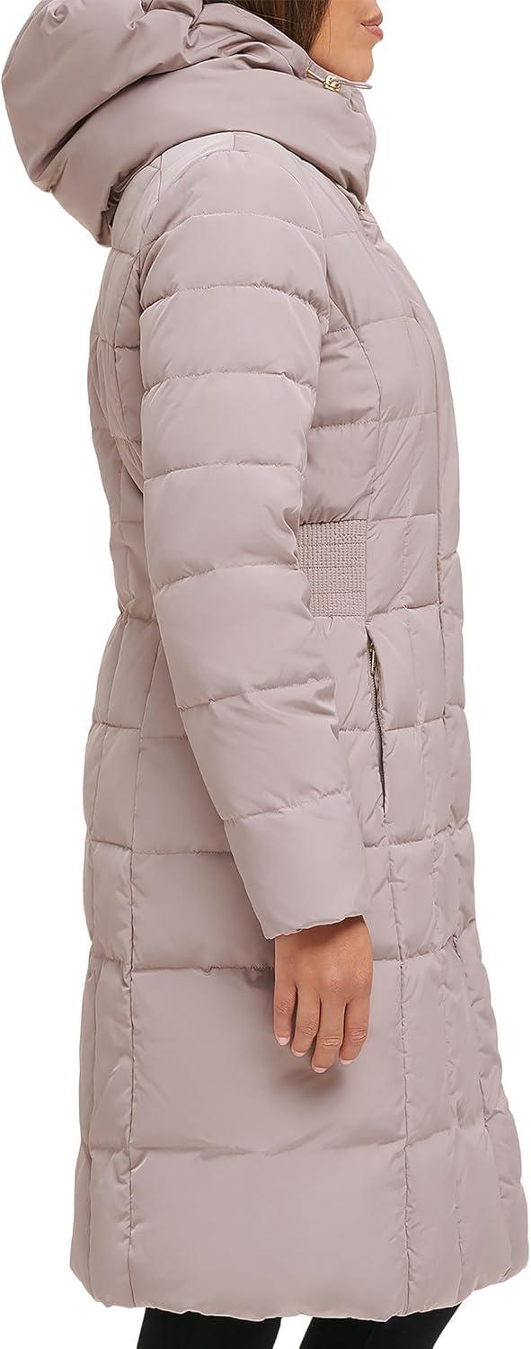 imageCole Haan womens Long Quilted Puffer Coat Down JacketCashew Grey