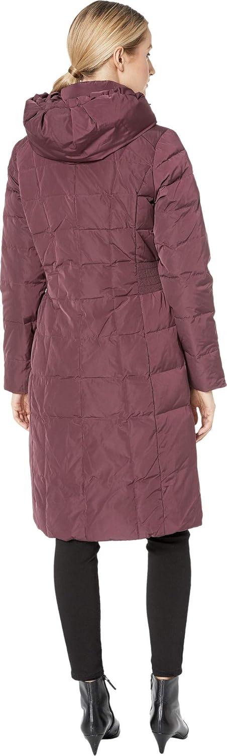 imageCole Haan womens Long Quilted Puffer Coat Down JacketMerlot