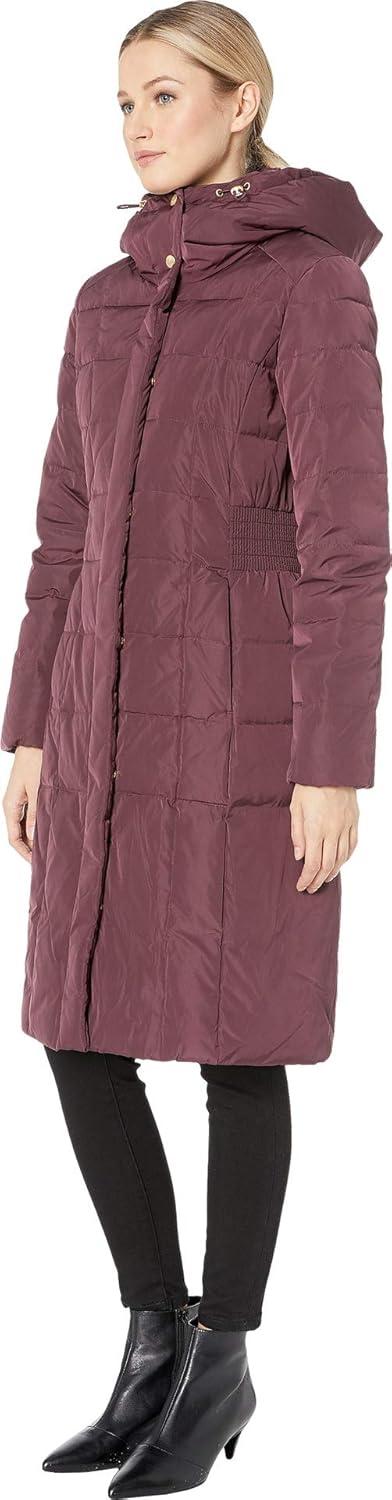 imageCole Haan womens Long Quilted Puffer Coat Down JacketMerlot