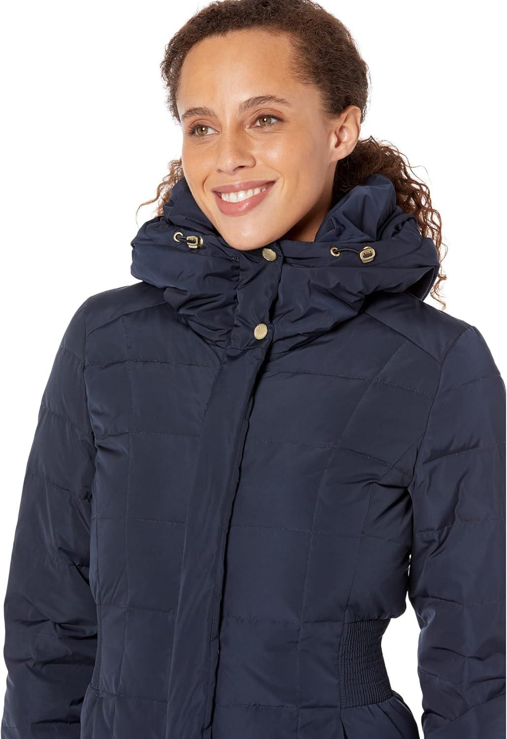 imageCole Haan womens Long Quilted Puffer Coat Down JacketNavy
