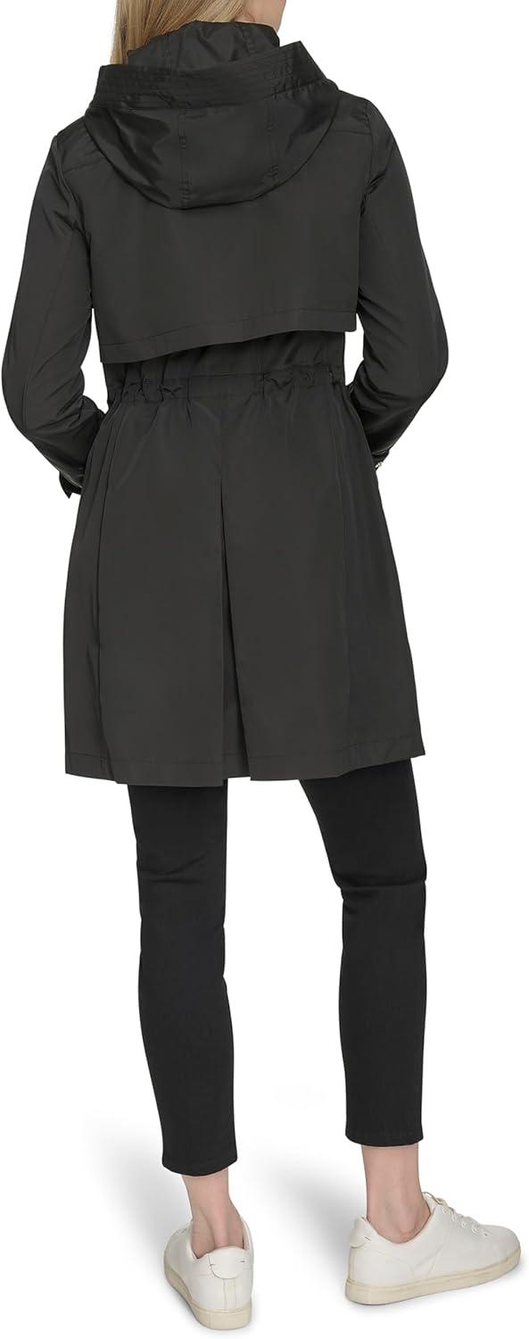 imageCole Haan womens Travel Packable Casual Trench Style Parka JacketBlack
