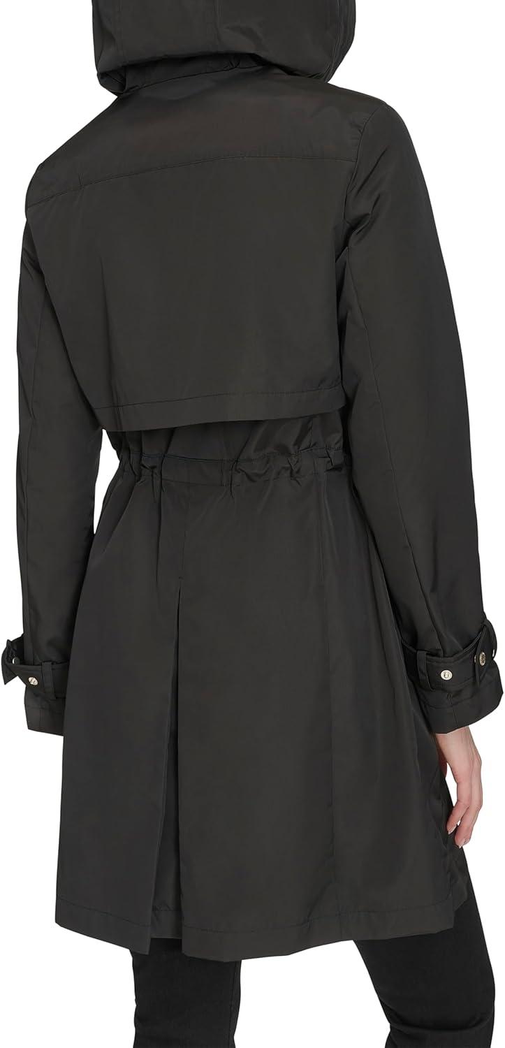 imageCole Haan womens Travel Packable Casual Trench Style Parka JacketBlack