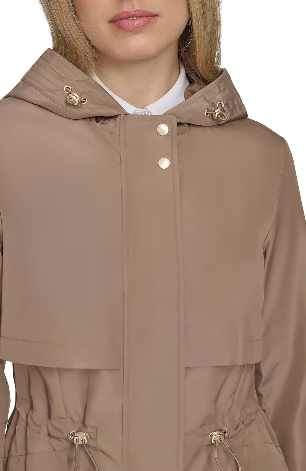 imageCole Haan womens Travel Packable Casual Trench Style Parka JacketChampagne