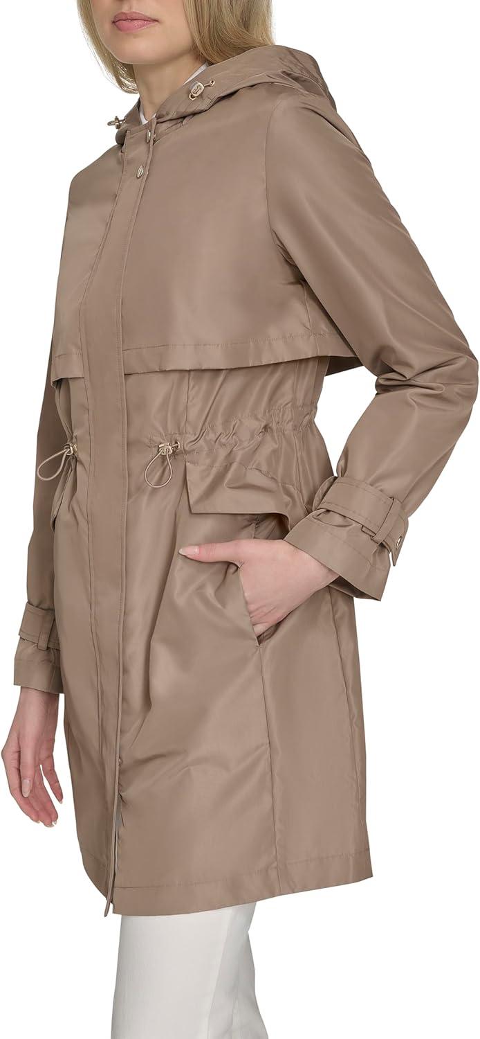imageCole Haan womens Travel Packable Casual Trench Style Parka JacketChampagne