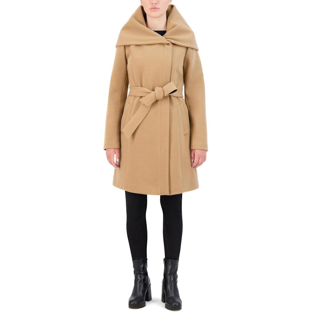 imageCole Haan Womens Asymmetric Belted CoatBeige