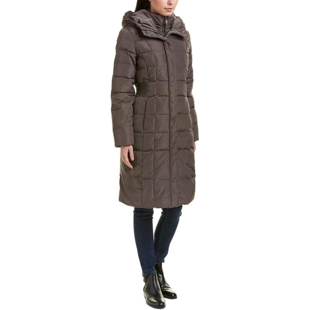 imageCole Haan womens Long Quilted Puffer Coat Down JacketCarbon