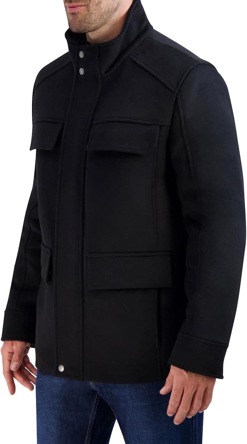 imageCole Haan mens Wool Multipocket CoatBlack