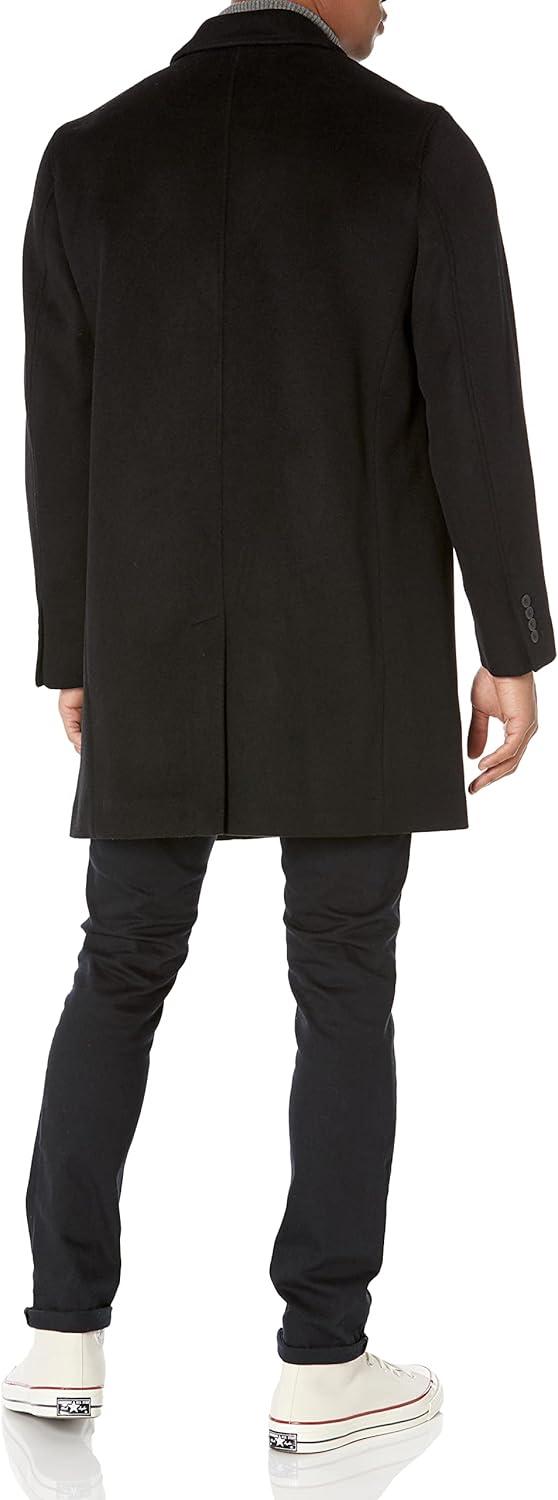 imageCole Haan mens Wool Plus Topper Button Front CoatBlack