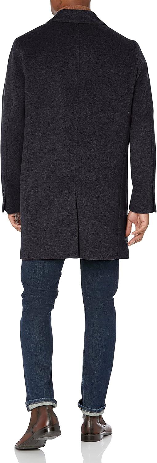 imageCole Haan mens Wool Plus Topper Button Front CoatDark Heather Grey