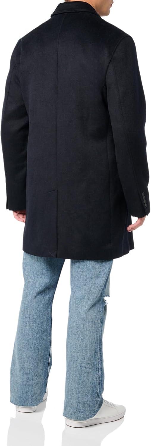 imageCole Haan mens Wool Plus Topper Button Front CoatNavy