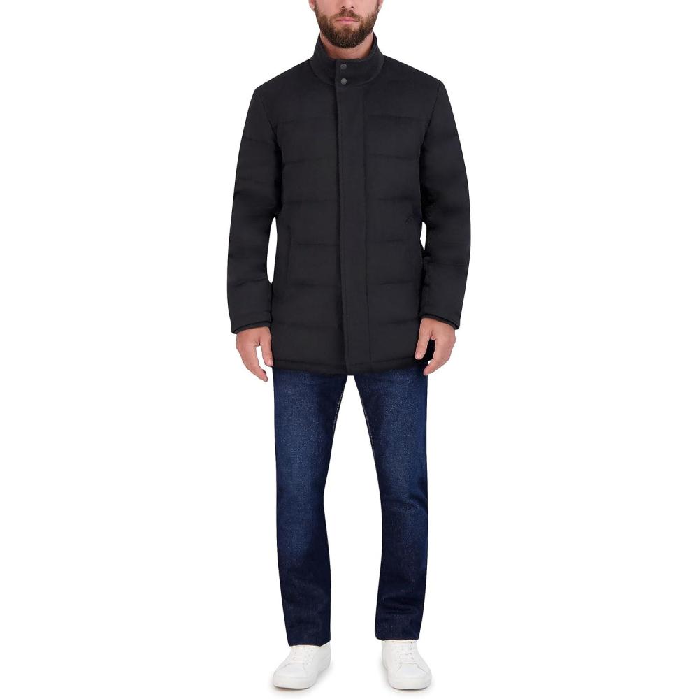 imageCole Haan mens Wool Padded CoatBlack