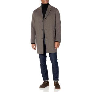 Cole Haan mens Wool Plus Topper Button Front Coat(Truffle)