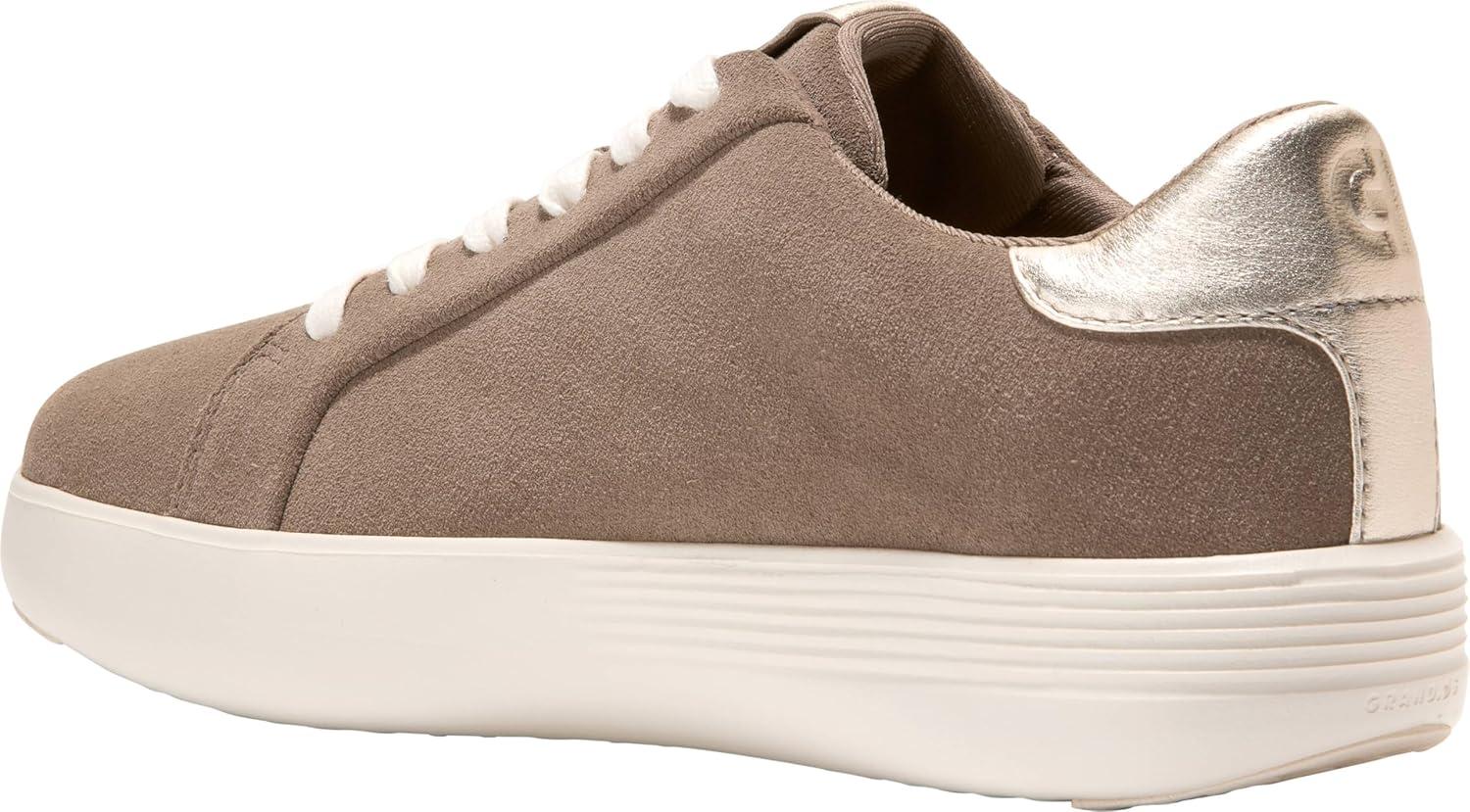 imageCole Haan Womens Grand Crosscourt Joy PlatformIrish Coffee SuedeSoft Gold Talca