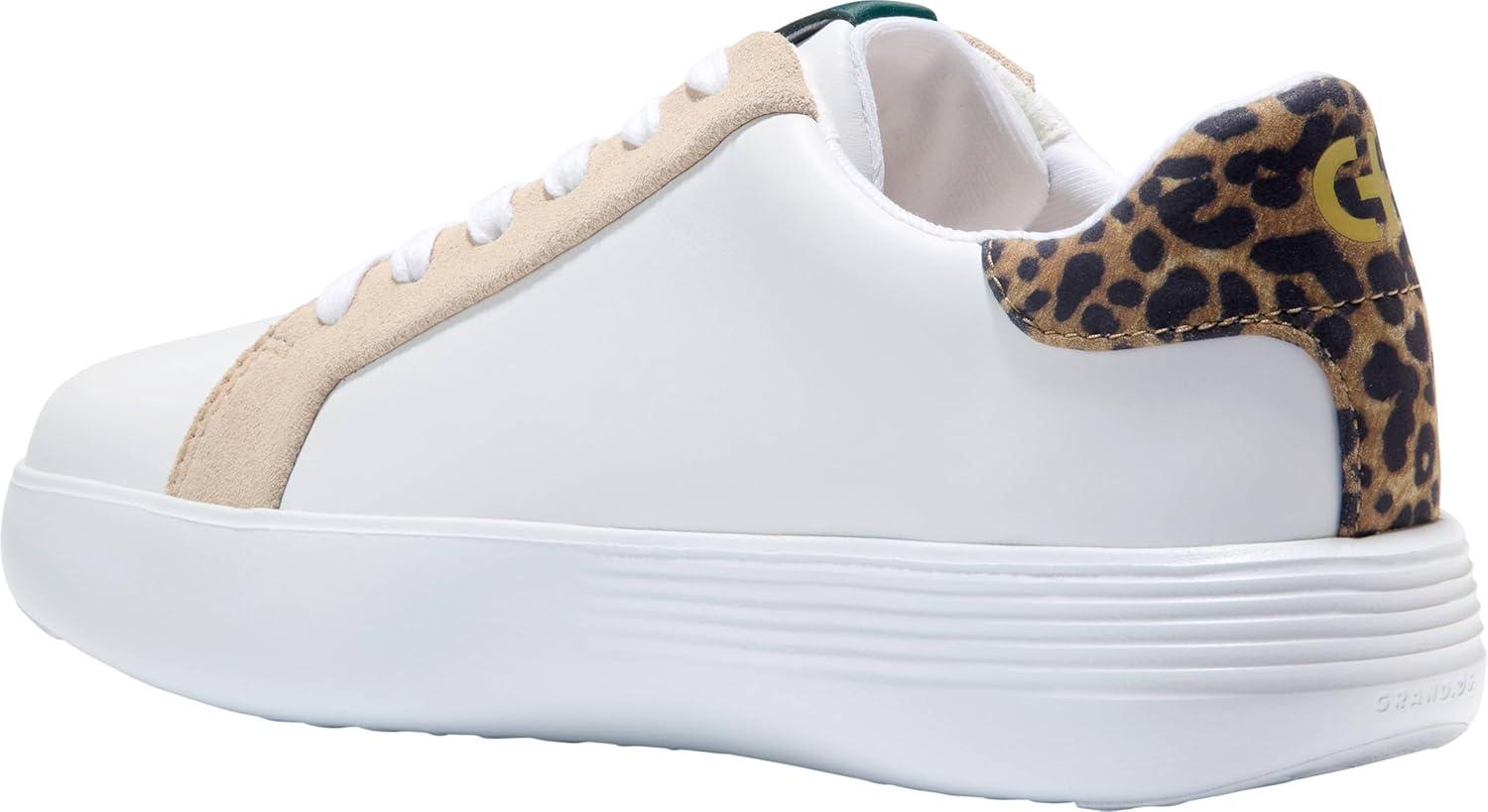 imageCole Haan Womens Grand Crosscourt Joy PlatformOptic WhiteOatLeopard Print