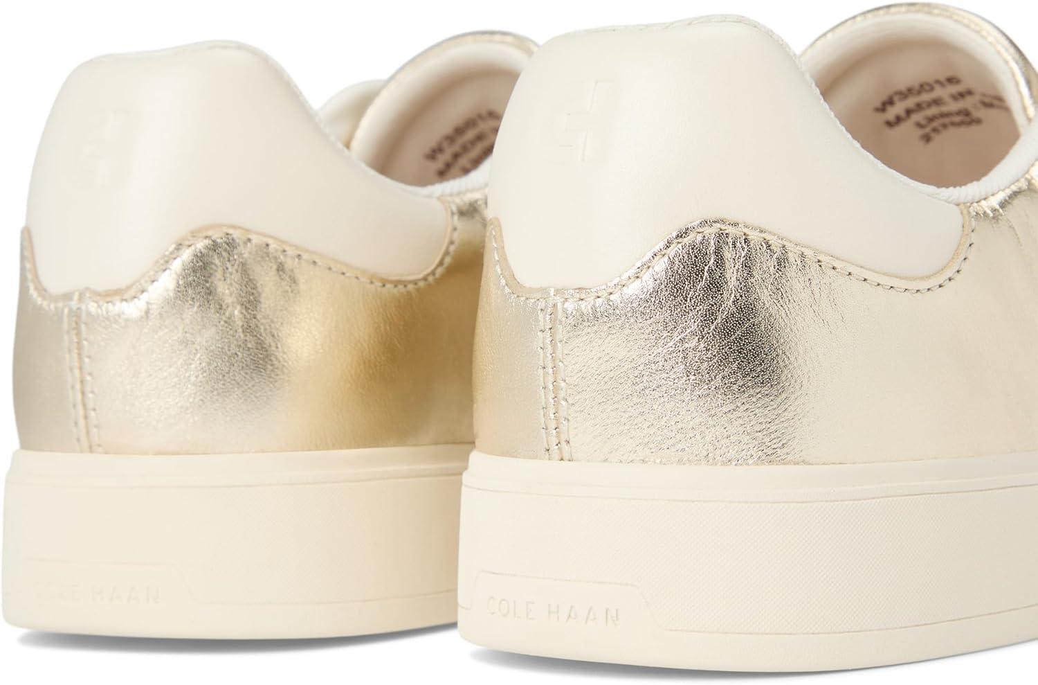 imageCole Haan Womens Grandpro Luxe SliponSoft Gold MetallicIvory