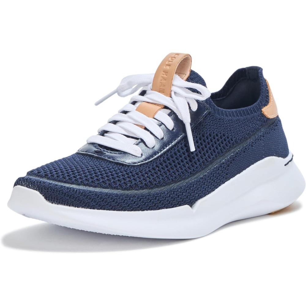 imageCole Haan Womens Grand Crosscourt Stitchlite RunoxMidnight Moon KnitWhite