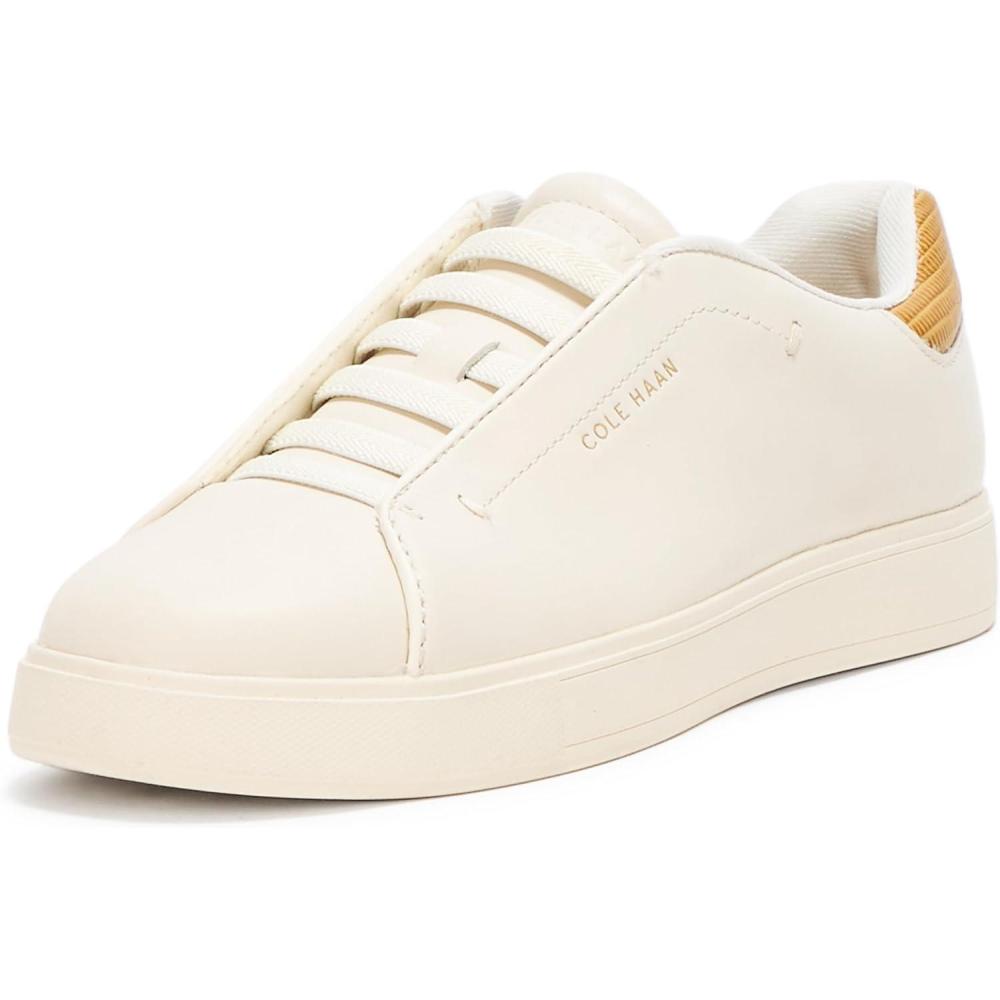 imageCole Haan Womens Grandpro Luxe SliponIvory LtrHoney Liz Prt Ltr