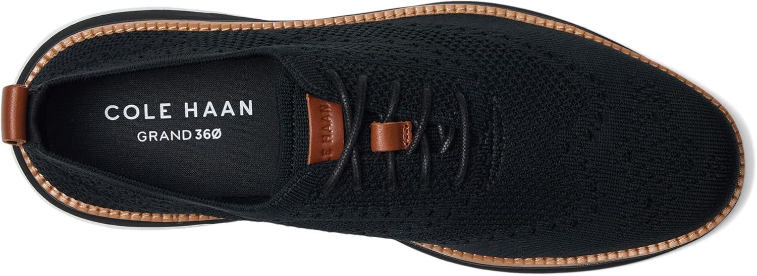 imageCole Haan Mens Grand Hurrion Stitchlite WingtipBlackCh British TanBlack