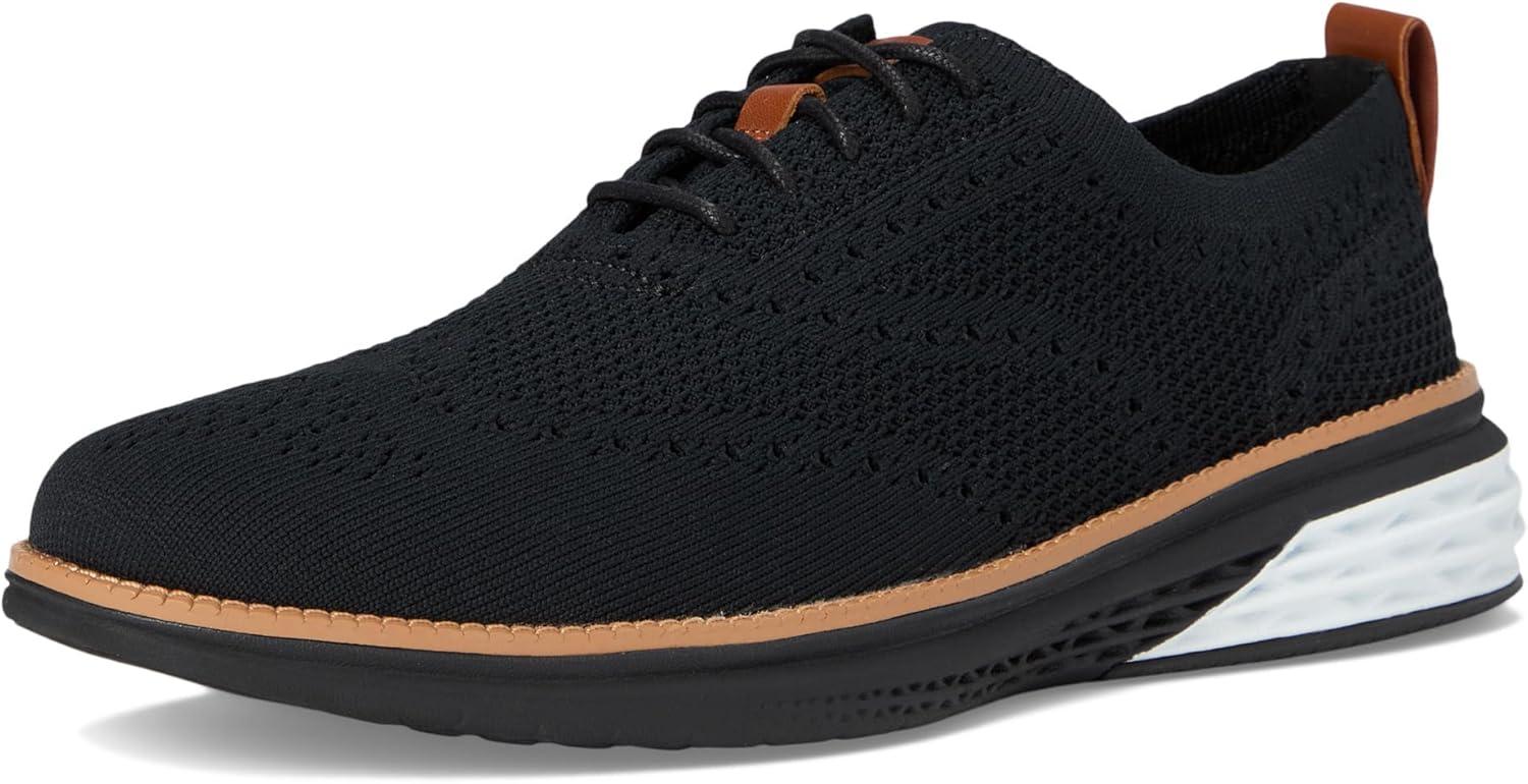 imageCole Haan Mens Grand Hurrion Stitchlite WingtipBlackCh British TanBlack