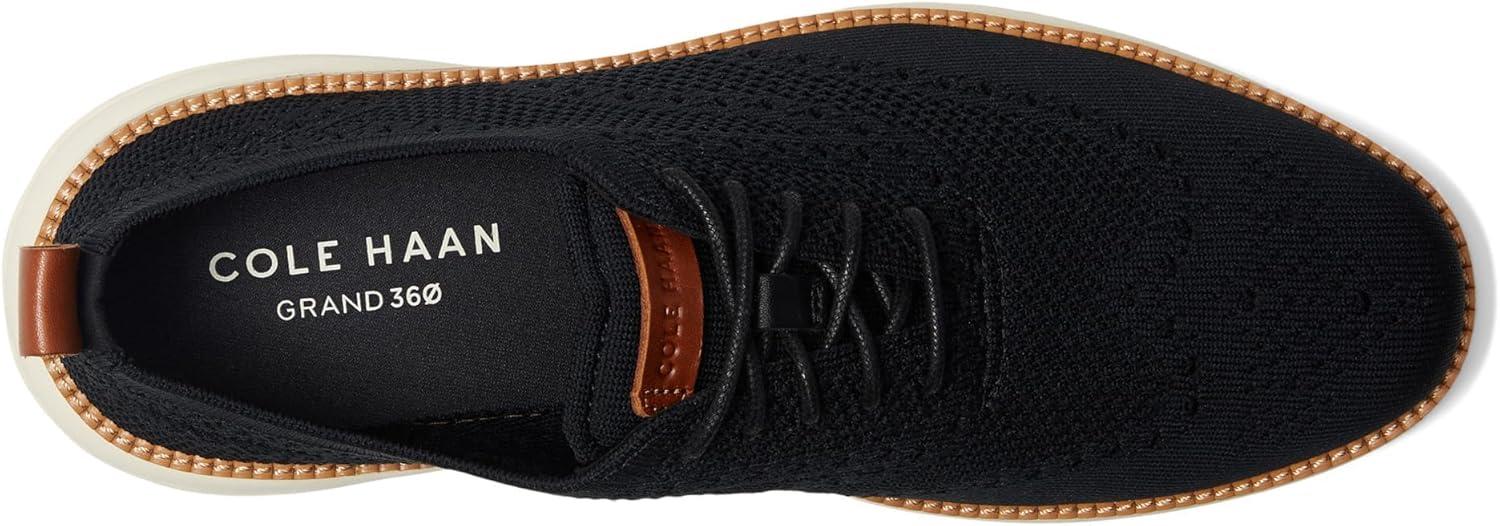 imageCole Haan Mens Grand Hurrion Stitchlite WingtipBlackIvoryBritish Tan
