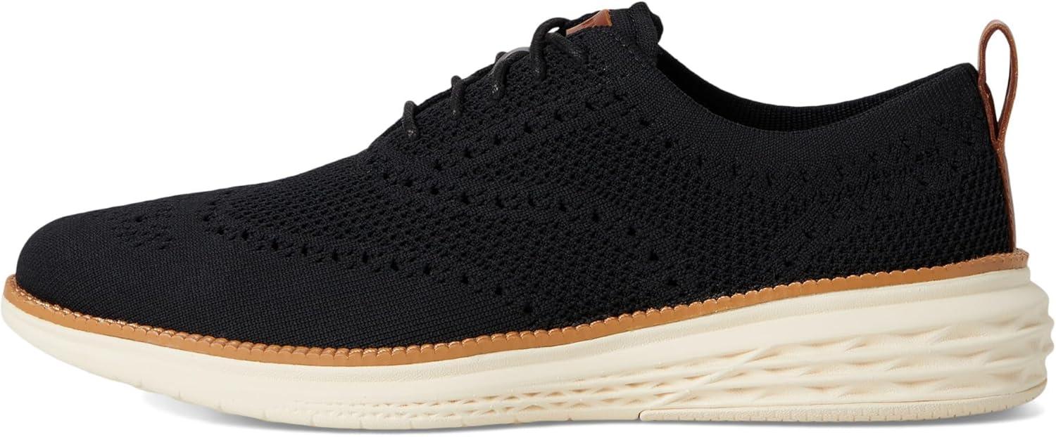 imageCole Haan Mens Grand Hurrion Stitchlite WingtipBlackIvoryBritish Tan