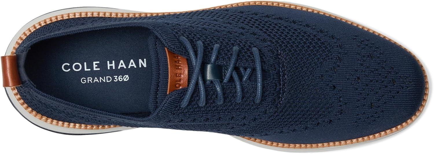 imageCole Haan Mens Grand Hurrion Stitchlite WingtipNavy BlazerBritish Tan