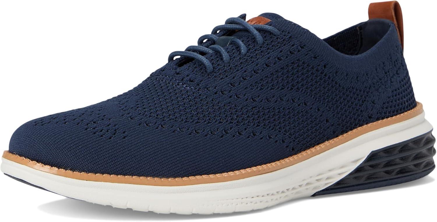 imageCole Haan Mens Grand Hurrion Stitchlite WingtipNavy BlazerBritish Tan
