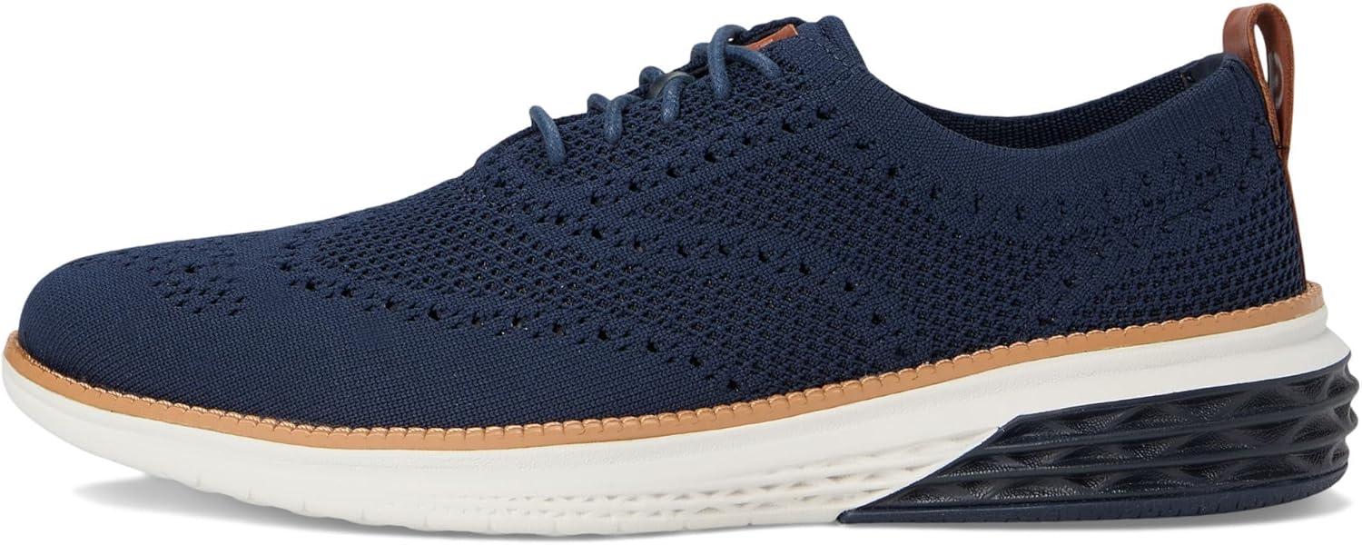 imageCole Haan Mens Grand Hurrion Stitchlite WingtipNavy BlazerBritish Tan