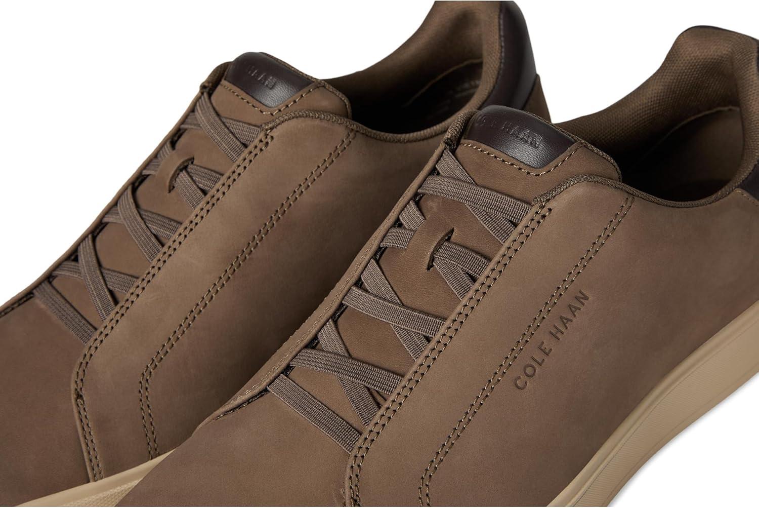 imageCole Haan Mens Grandpro Luxe Slip onMorel NubuckDark ChocolateOxford Tan