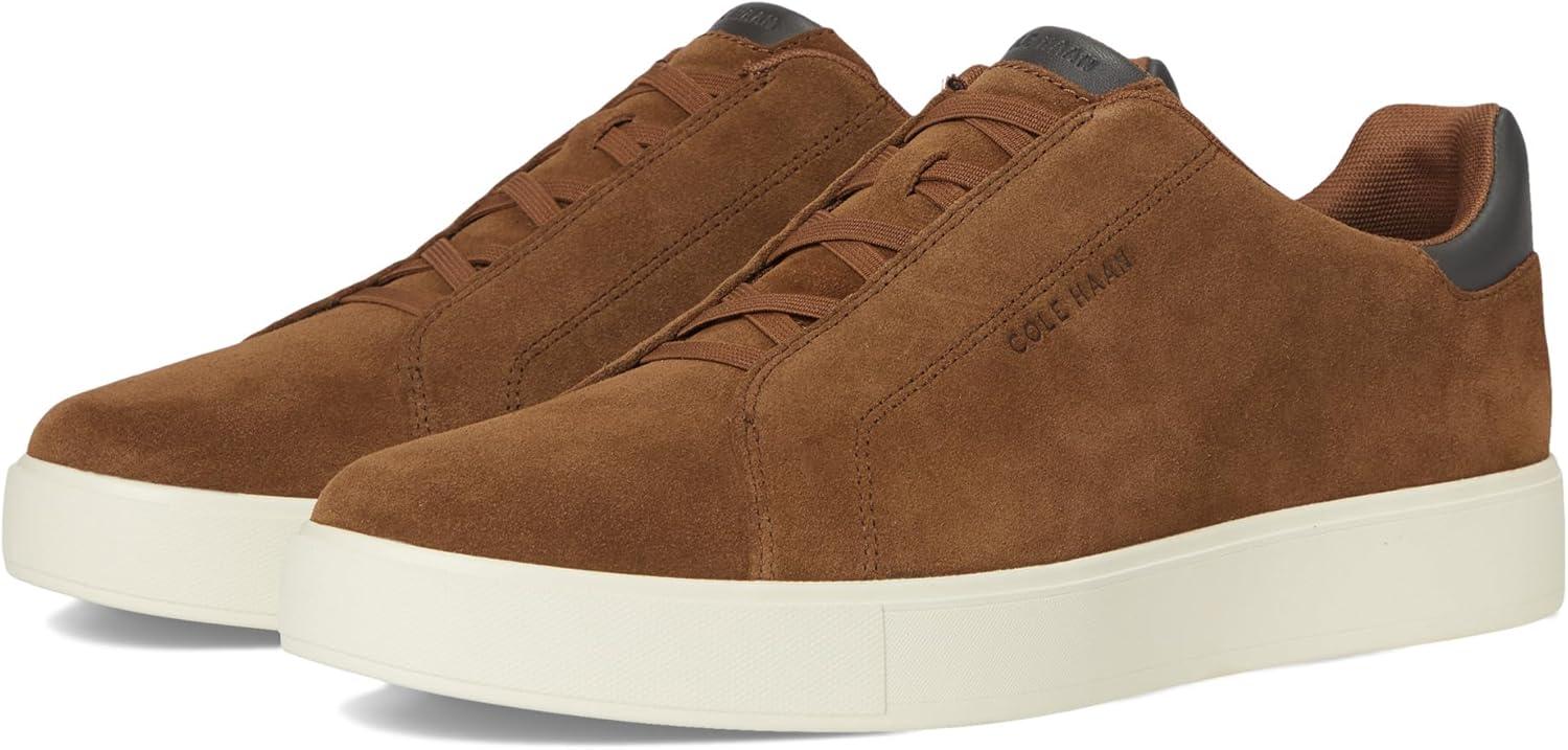 imageCole Haan Mens Grandpro Luxe Slip onSpiced Brown SuedeRavenIvory