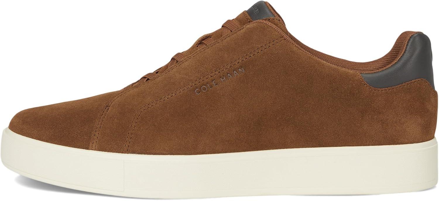 imageCole Haan Mens Grandpro Luxe Slip onSpiced Brown SuedeRavenIvory