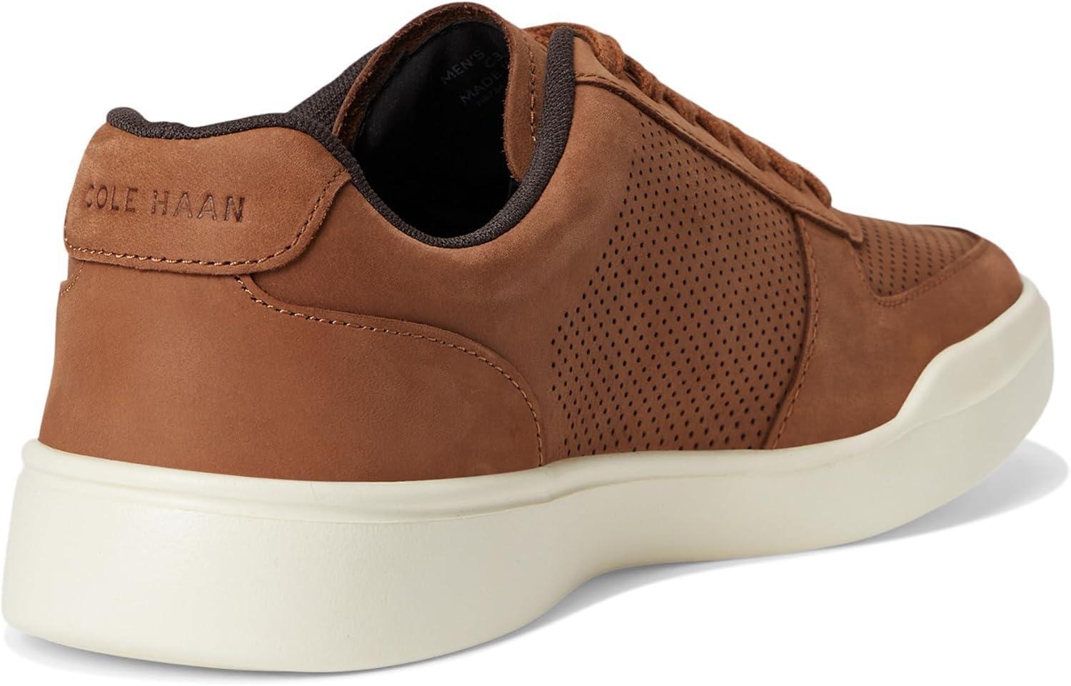 imageCole Haan Mens Grand Crosscourt Modern Perforated Court SneakerBritish Tan